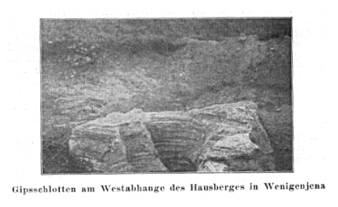 Detail aus dem Geotop "Gipsschlotten 2" von 1908 (Aufnahme E. Naumann)